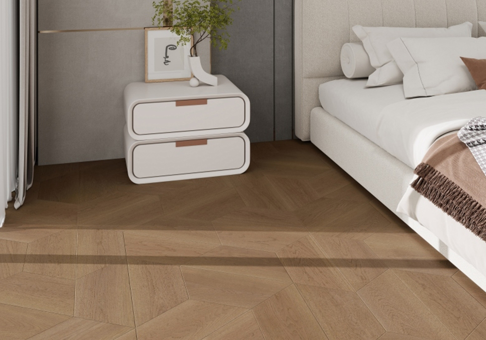 Oak Herringbone Stream-Valley Engineered Wood Flooring-KZR9101