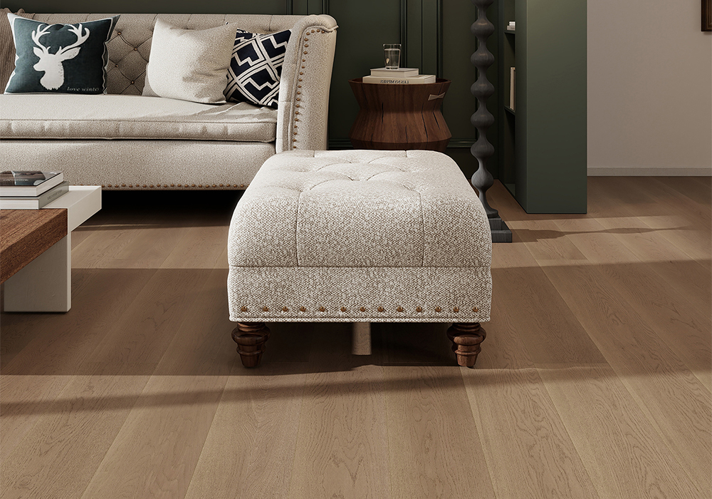 Straight-Plank Stream-Valley Oak Engineered Wood Flooring-KZD1201