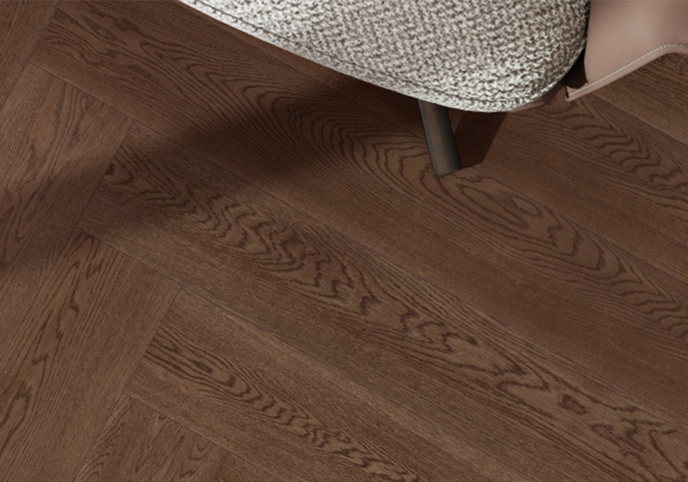 Ultra-Narrow Coffee-Stone Oak Engineered Wood Flooring-KZZ9106