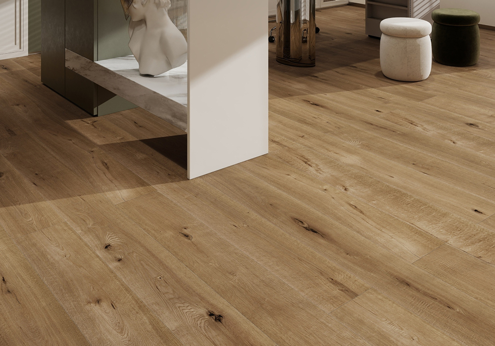 Straight-Plank Khaki Oak Engineered Wood Flooring-K9ZD1902