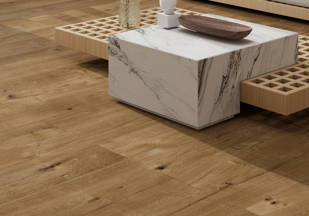 Rustic Oak Straight-Plank Jazz-Tone Engineered Wood Flooring-K9ZD1903