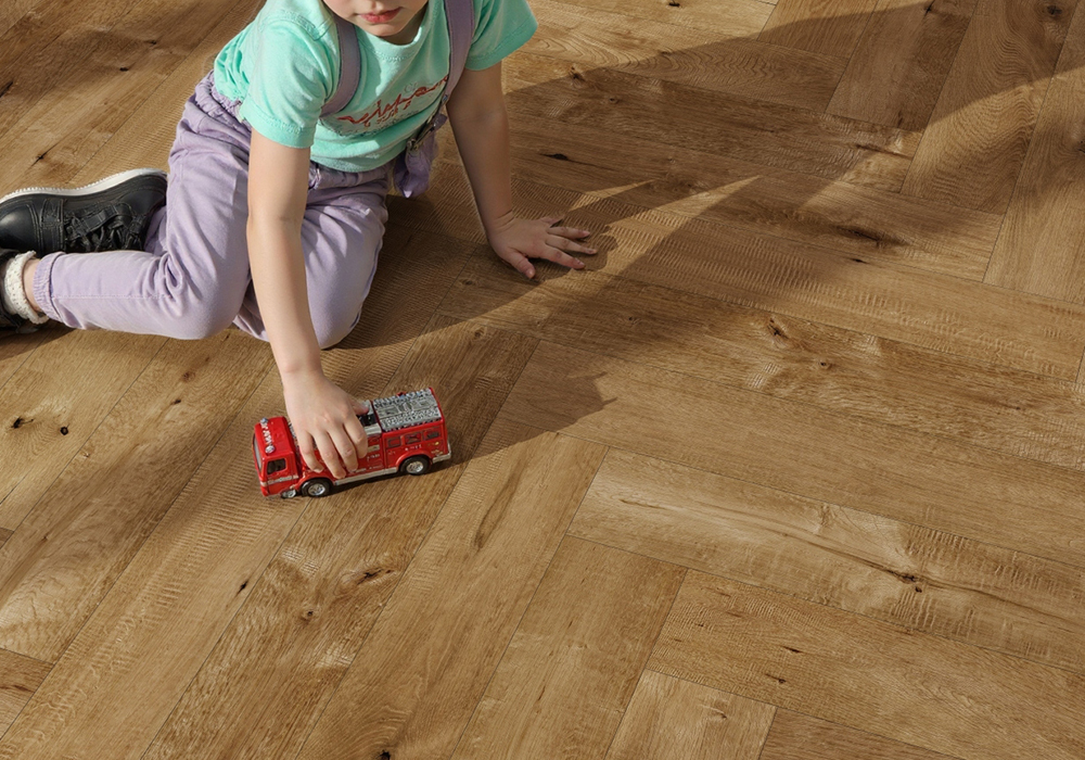 Rustic Oak Straight-Plank Jazz-Tone Engineered Wood Flooring-K9ZD1903