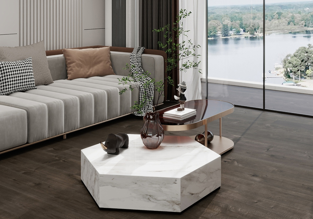 Oak Herringbone Mocha-Brown Engineered Wood Flooring-K9ZR8004