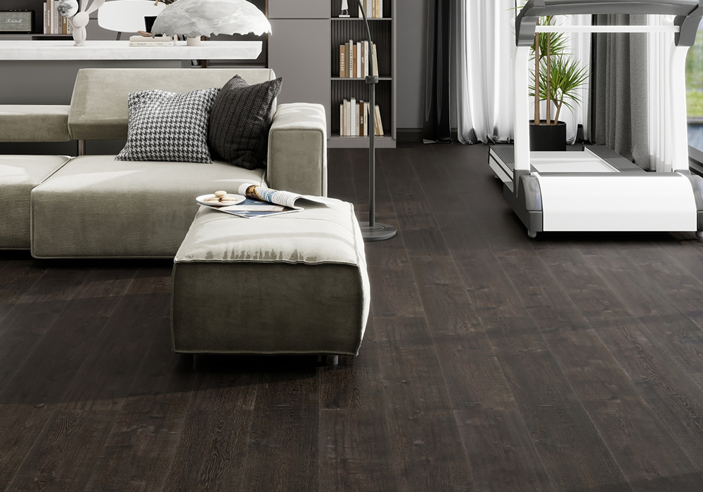Rustic Oak Straight-Plank Mountain-Brown Engineered Wood Flooring-K9ZD1908