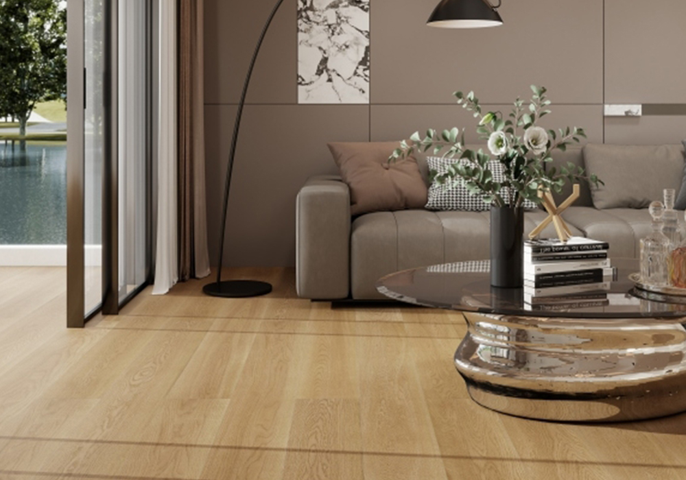 Clear-Summer Oak Chevron Engineered Wood Flooring-KZY7902