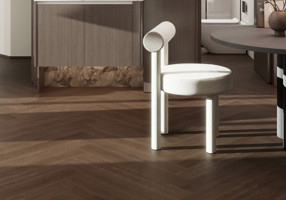Signature Oak Herringbone Coffee-Stone Engineered Wood Flooring-KZR9106