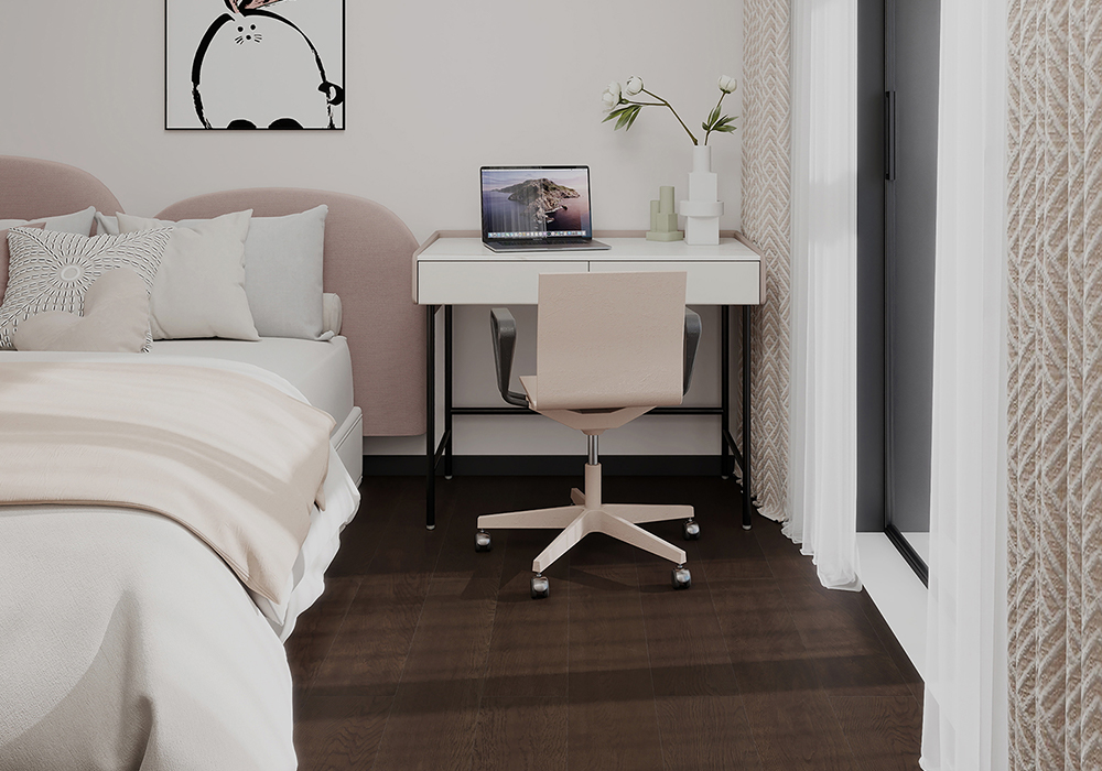 Black-Coffee Finish Oak Slim-Profile Engineered Wood Flooring-CZD1204