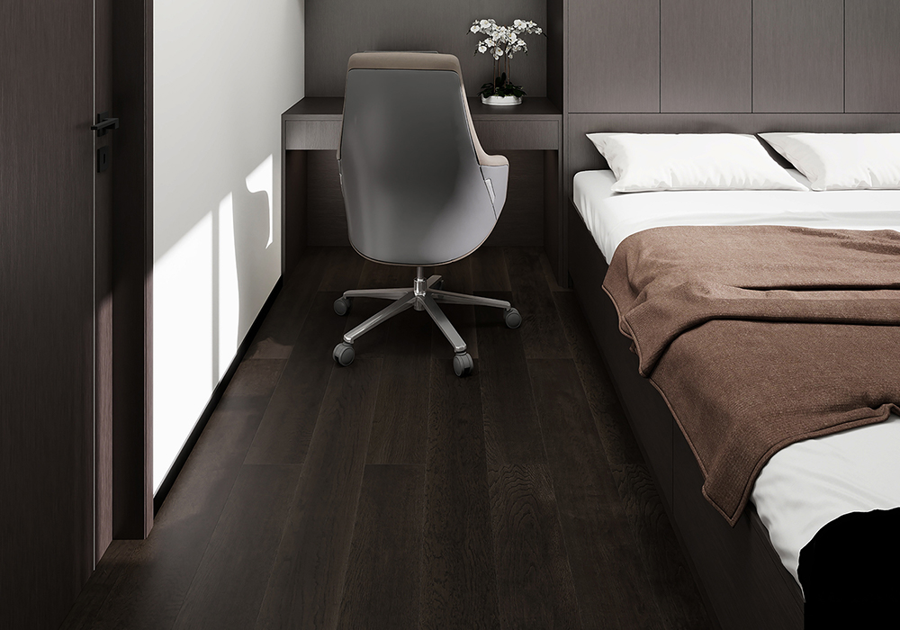 Slim-Profile Dark-Ale Oak Engineered Wood Flooring-CZD1206