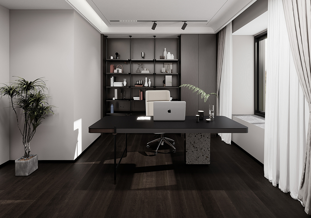 Slim-Profile Dark-Ale Oak Engineered Wood Flooring-CZD1206