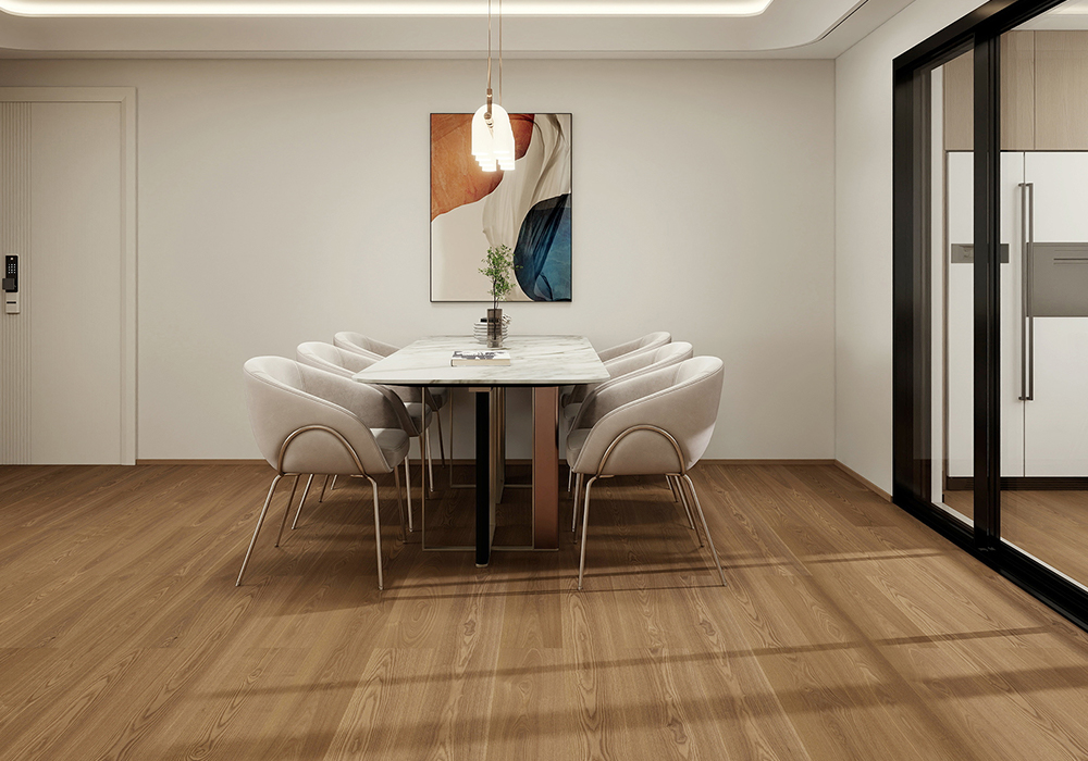 Ash Coastline Weave Textured Engineered Wood Flooring-QQD1222