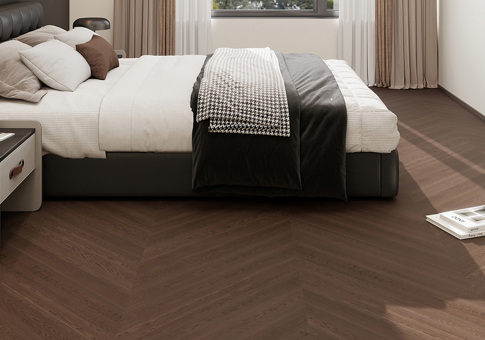 Oak Straight-Plank Coffee-Stone Engineered Wood Flooring-KZD1206