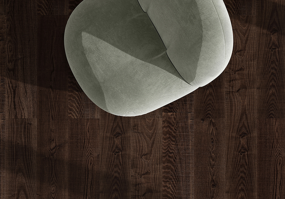 Textured Gilded-Gold Ash Engineered Wood Flooring-QQD1225