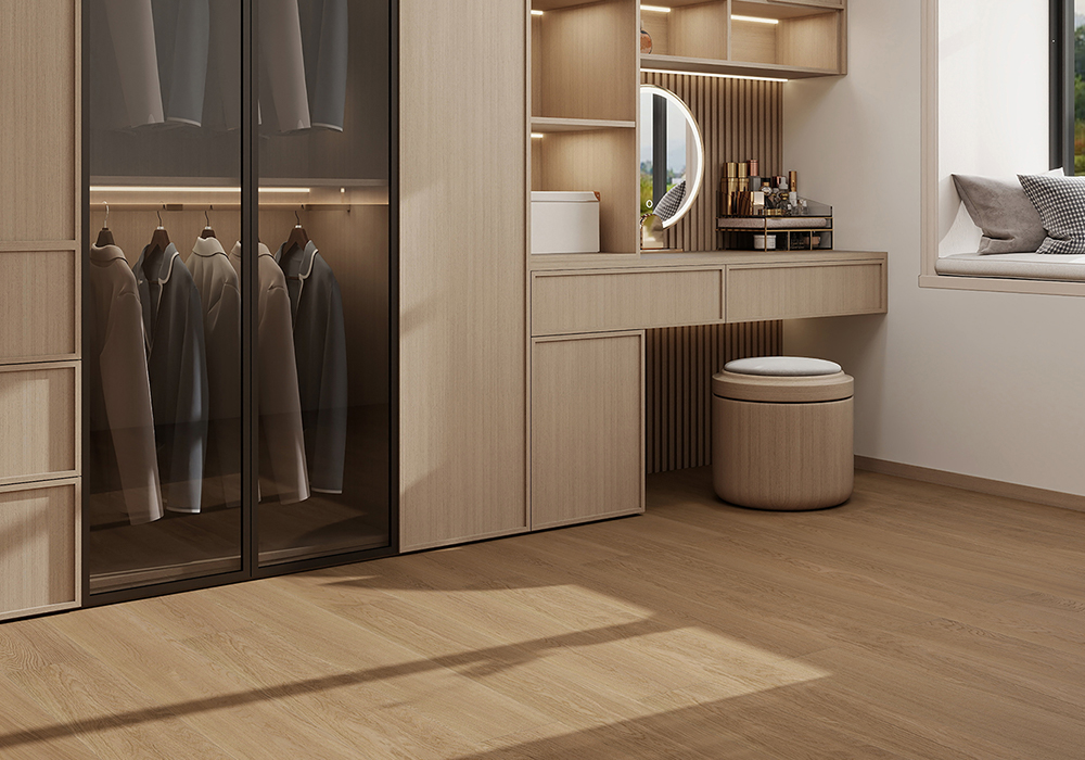 Wheat-Gold Finish Oak Signature Engineered Wood Flooring-KZD1916