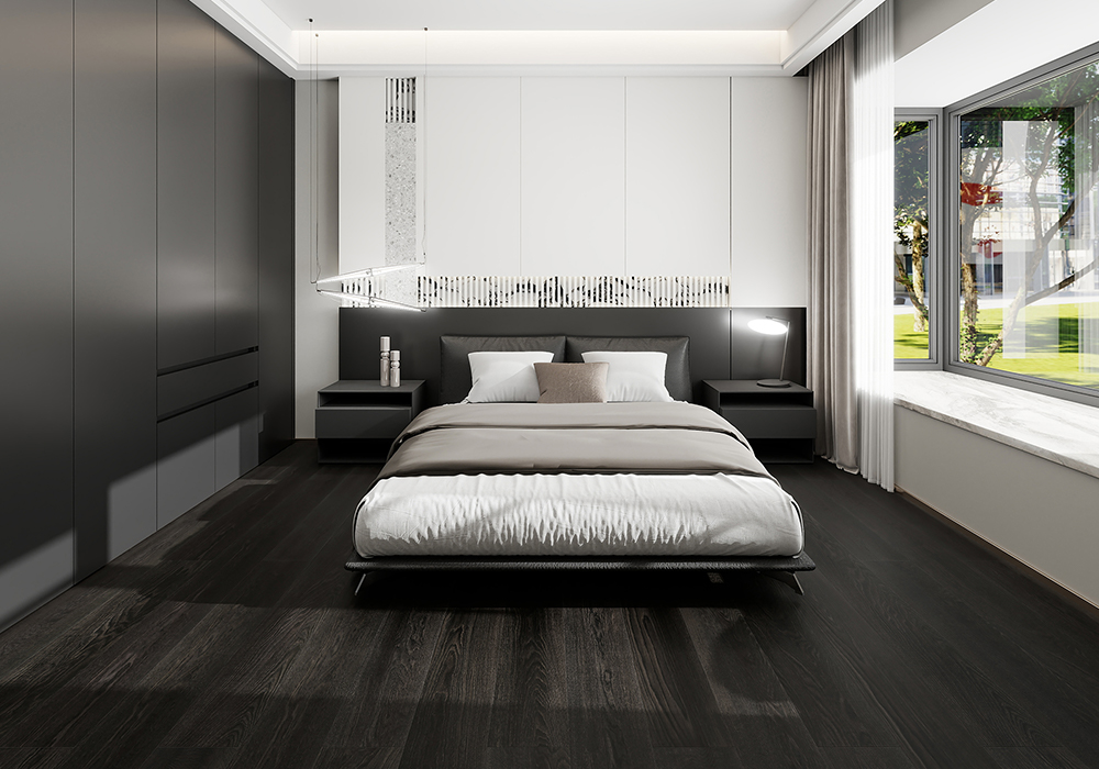 Oak Ink-Wave Weave Wave-Cured Engineered Wood Flooring-WZD1936