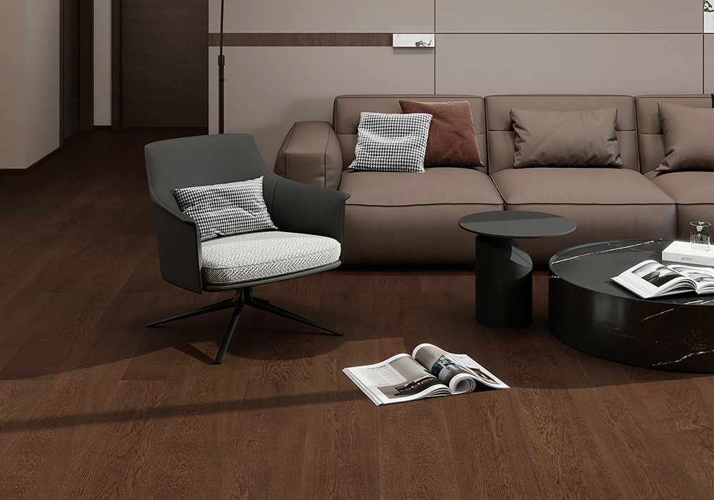 Straight-Plank Graceful-Charm Oak Engineered Wood Flooring-KZD1205