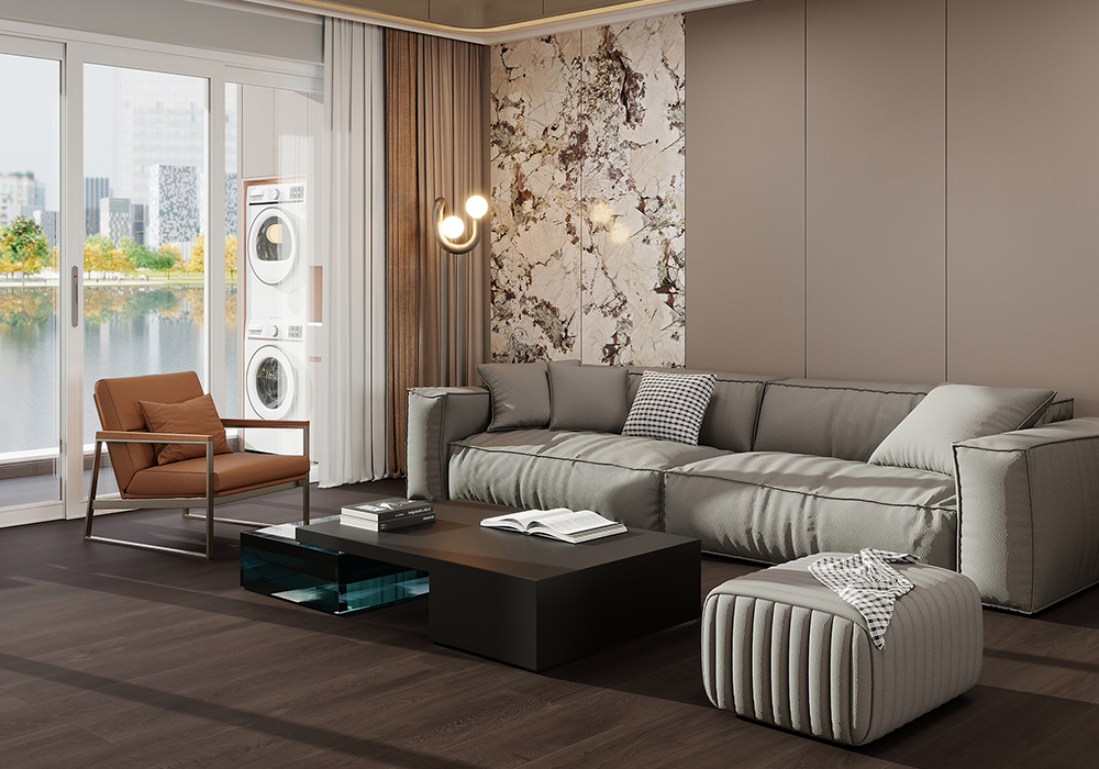 Wave-Cured Azure-Frost Oak Engineered Wood Flooring-WZD1935