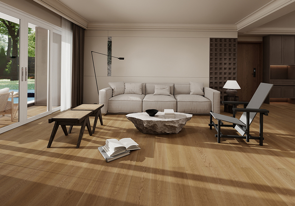 Straight-Plank Clear-Summer Oak Engineered Wood Flooring-KZD1902