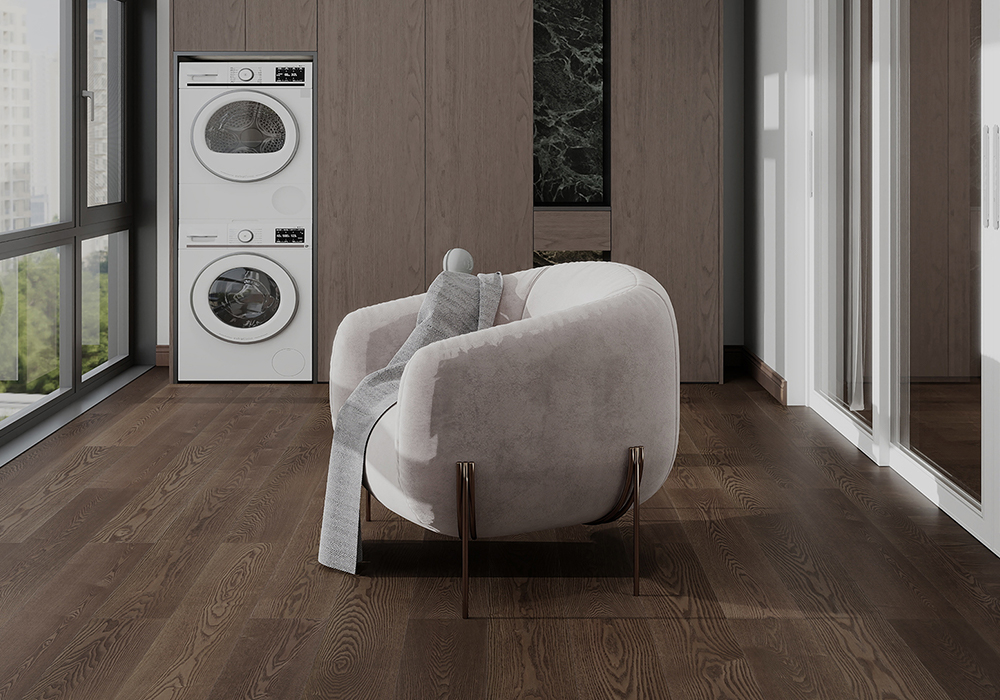 Clear-Shadow Ash Textured Engineered Wood Flooring-QQD1224