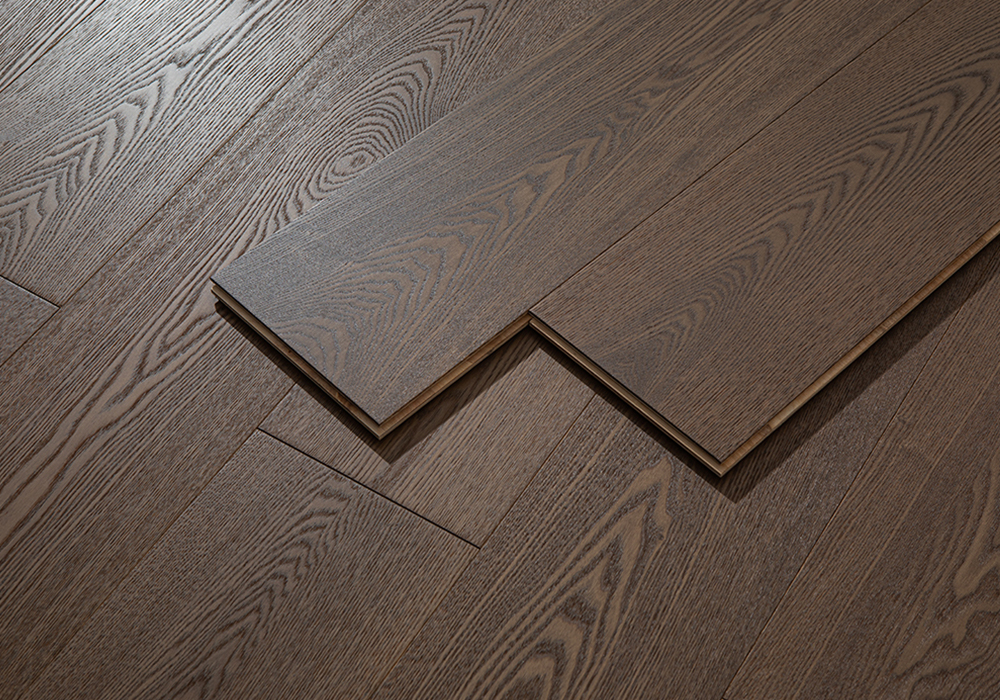 Clear-Shadow Ash Textured Engineered Wood Flooring-QQD1224