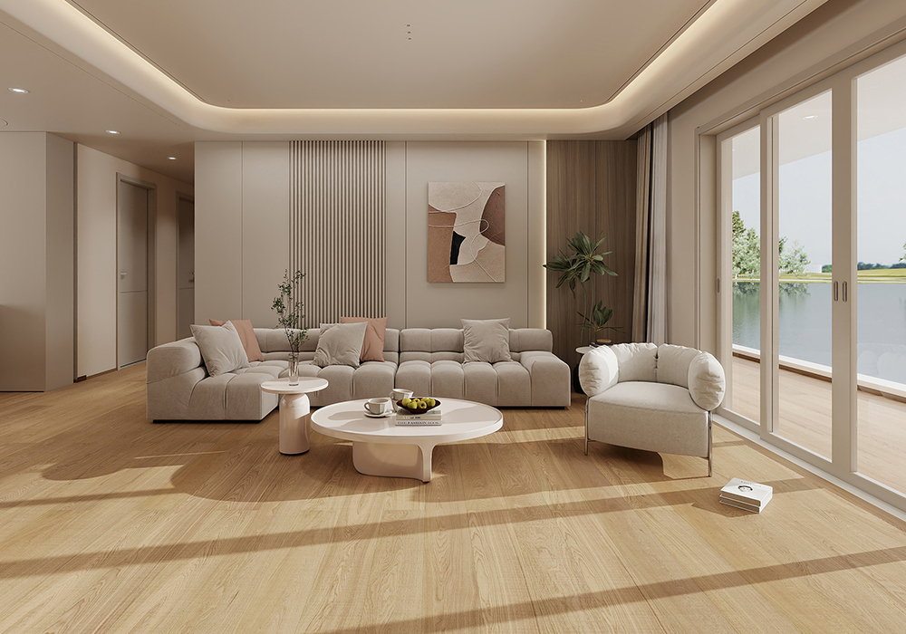 Oak Frost-Bloom Weave Wave-Cured Engineered Wood Flooring-WZD1931