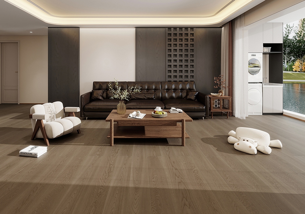 Oak Straight-Plank Cloud-Drift Engineered Wood Flooring-KZD1903
