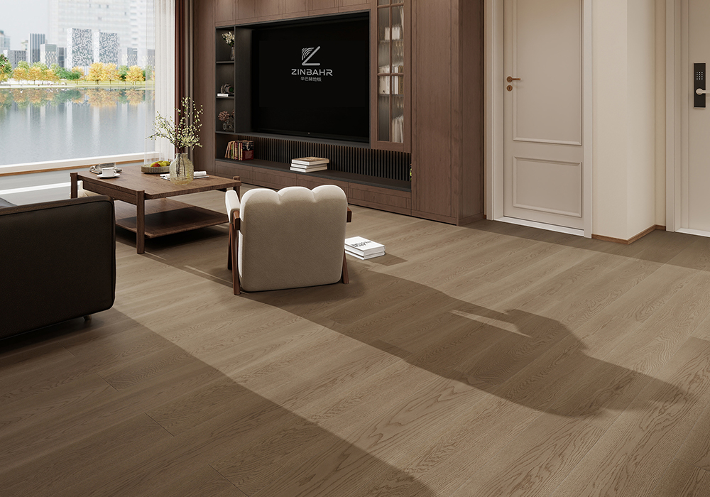 Oak Straight-Plank Cloud-Drift Engineered Wood Flooring-KZD1903