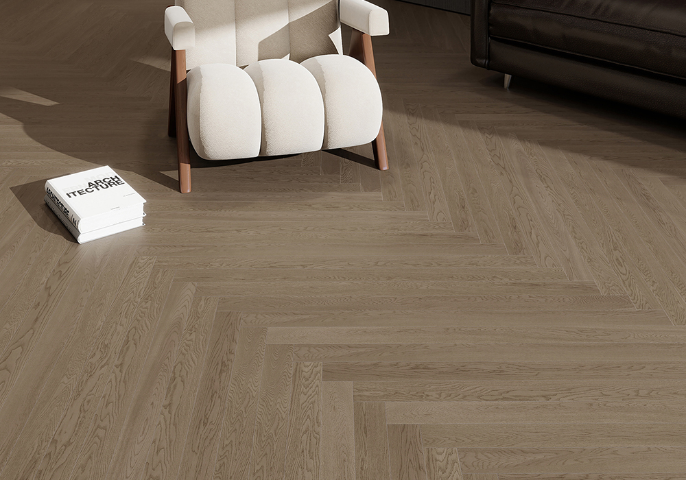 Oak Straight-Plank Cloud-Drift Engineered Wood Flooring-KZD1903