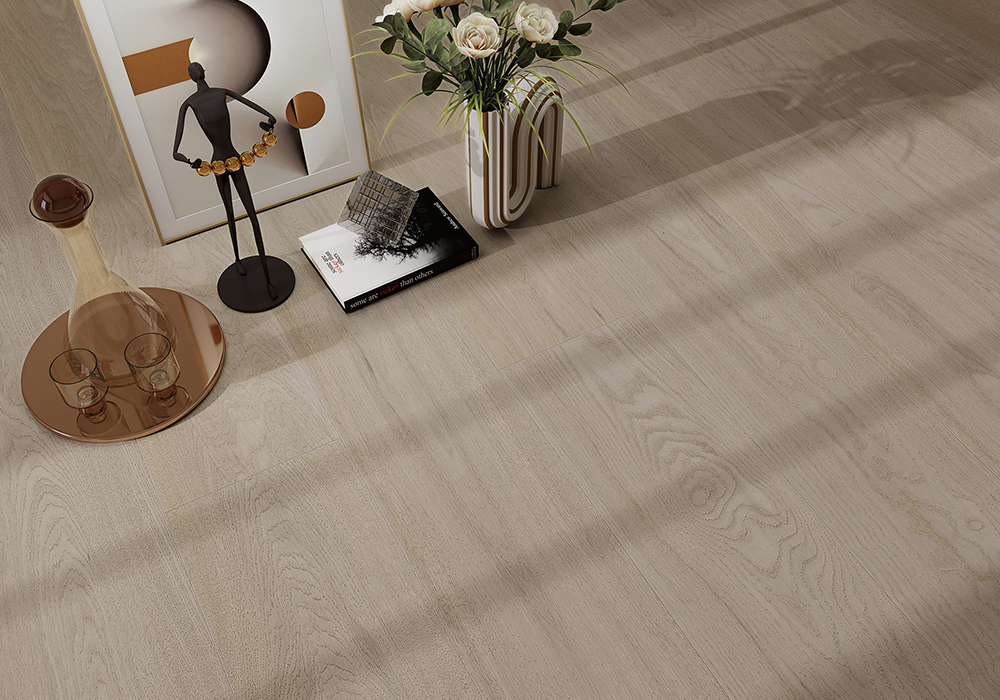 Signature Snow-Whisper Oak Engineered Wood Flooring-KZD1907