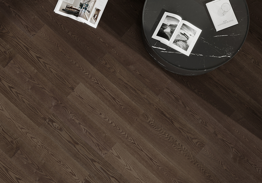 Clear-Shadow Ash Textured Engineered Wood Flooring-QQD1224