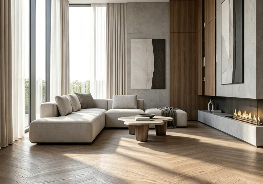 W9ZD6002 Large Leaf Parquet Oak Forest Dream Flooring