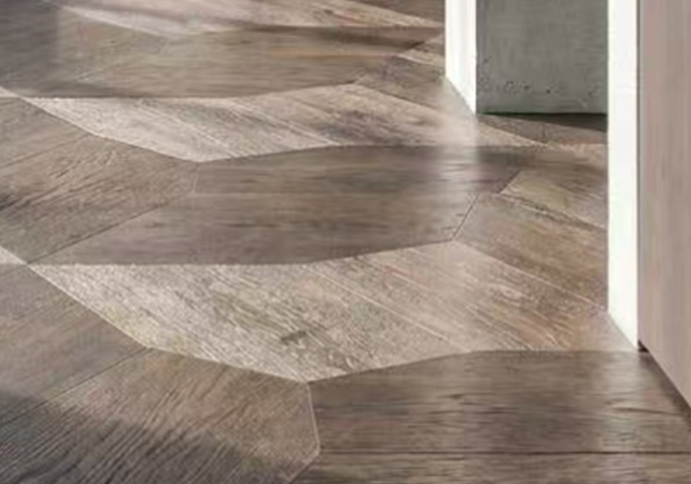 W9ZW3302 Dark Pentagon Parquet Oak Pavilion Flooring Panel