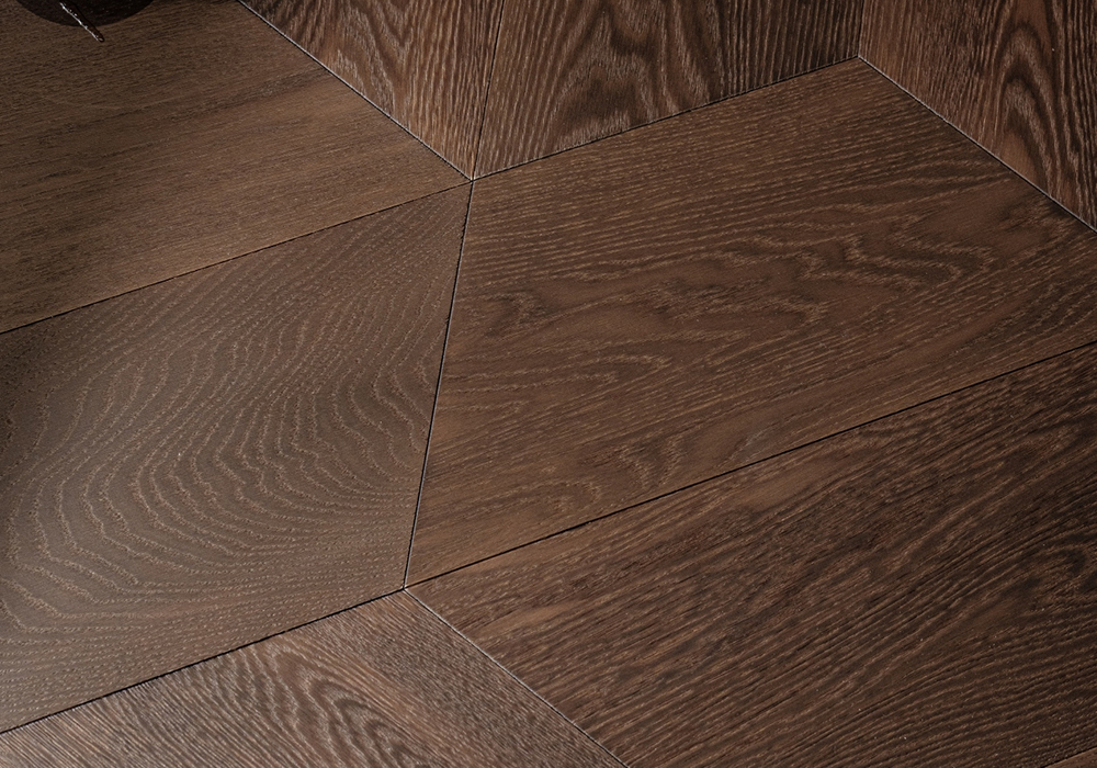 W9ZT4301 Trapezoid Parquet Oak Vivid Geometric Flooring Panel
