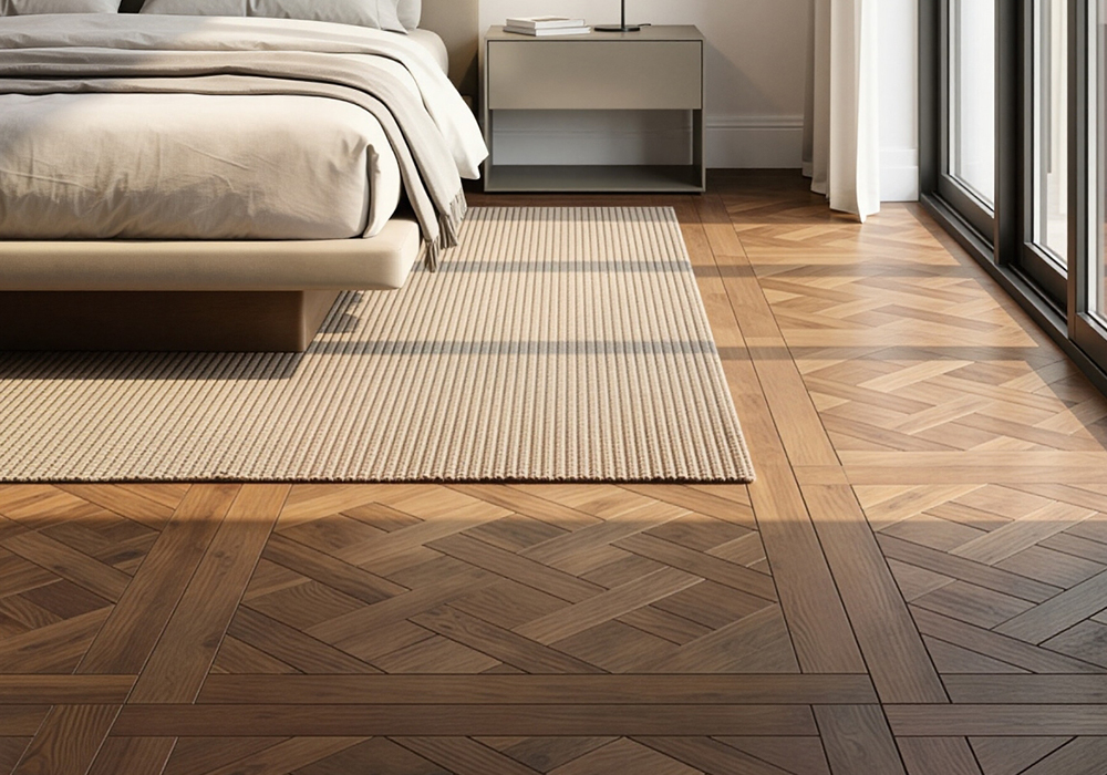 W9ZP8002 Versailles Parquet Oak Elegant Brocade Flooring Panel