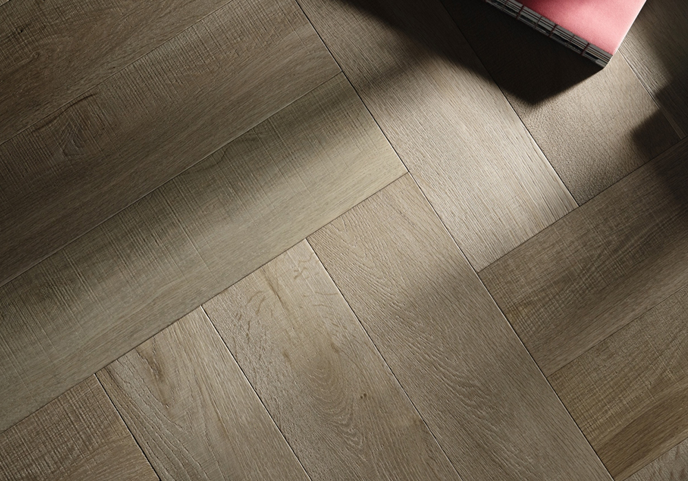 W9ZR5005 Herringbone Parquet Oak Artful Appreciation Flooring Panel
