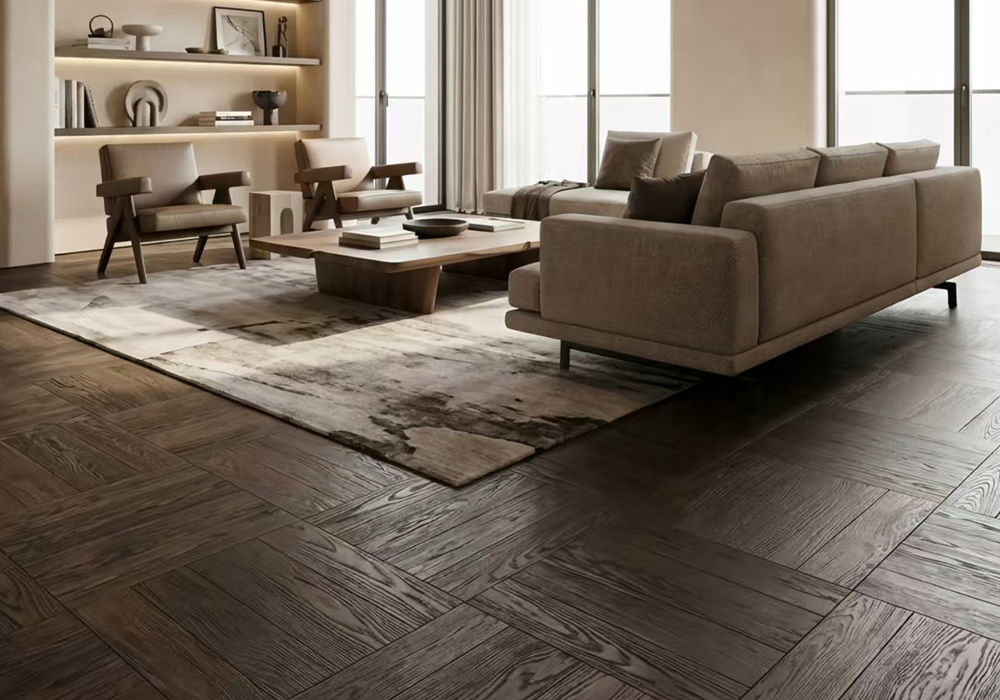W9ZR5006 Herringbone Parquet Oak Playful Rhythm Flooring Panel