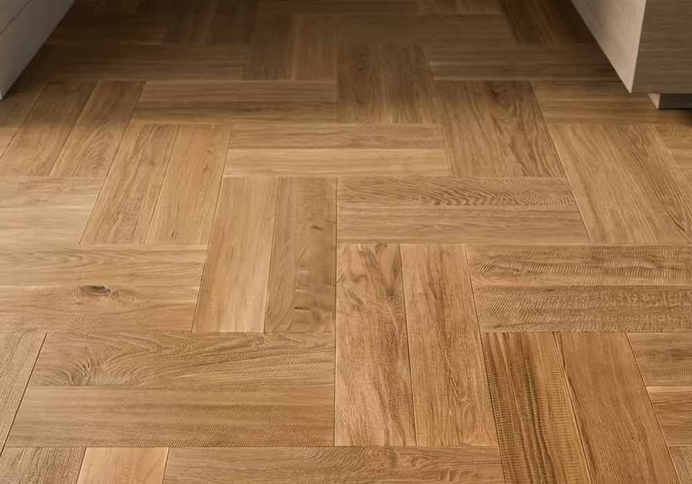 W9ZR5009 Herringbone Parquet Oak Relaxed Ease Flooring Panel